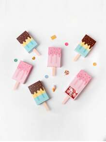 20pcs/Set Blue + Pink Ice Cream Candy Box, Cookie Box, Gift Box, Wedding & Party Supplies