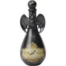 Halloween Home Decor Resin Bat Potion Bottles For Indoor Use Spooky Décor 4.25 X 4.25 X 9.5 Inches - 黑色 - 查看 1
