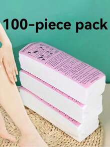 100 Peças/80 Peças/50 Peças Tiras de Cera para Remoção de Pelos Unissex, Tiras de Cera de Uso Único Profissional para Salão, Produto e Acessório Essencial para Remoção de Pelos para Barbearia, Salão de Beleza, Viagem/Papel Não Tecido Descartável para Remoção de Pelos, Acessório para Remoção de Cera
