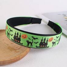 1pc New Festive Atmosphere Headband, Versatile Printed Ghost High Crown Wide-Brim Headpiece - Multicolor - View 16