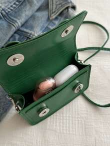 Mini Fashionable Solid Color Minimalist Flap Shoulder Bag, Suitable For Shopping, Wallet Storage, Young Women, College Students, Newlyweds, Office Ladies, Etc. Ideal For Office, University, Work, Business, Commuting, Outdoor Activities, Travel And Excursions.