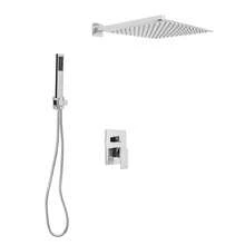 YUNRUX Shower System 30x30cm, Shower Fitting Complete Set Silver Concealed 360° Rain Shower For Houses, Hotels, Schools, Gyms, Swimming Pools, Apartments (Silver)