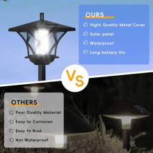 59 英寸太阳能灯柱灯户外 150 厘米太阳能复古路灯适用于花园、草坪、小路、车道、前门/后门（44 厘米/150 厘米）