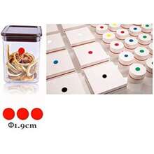 圆形贴纸标签，19mm彩色圆点贴纸16张日历宣传册办公贴纸，文具（多色）， - 彩色 - 查看 3