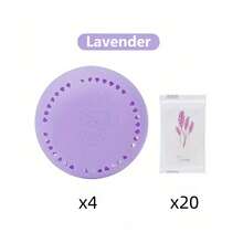 24 件全新持久香薰疗法空气清新剂，附赠额外礼品盒，固体香薰盘，适用于家庭、汽车、浴室、卧室、壁橱和厕所 - 纸香味（粉色 - 樱花、紫色 - 薰衣草、黄色 - 桂花、绿色 - 茉莉，打开香薰盘包装即可使用） - 花香 - 查看 18