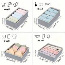 Foldable Underwear And Bras Drawer Organizers, Fabric Closet Dresser Drawers Organizers Dividers, Clothing Storage Organizers Box For Lingerie, Panties, Socks, Briefs,Ties