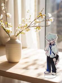 1/2 Piezas Soporte acrílico de personaje de anime estilo alienígena, regalo de cumpleaños para fans del anime, ilustraciones a color con detalles exquisitos, accesorios y adornos de anime