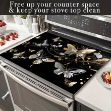 1pcflat, Decorative Stove Cover - Protective Cover, Can Be Used As Stove Cover And Washing Machine Cover, Provide Countertop Space For Electric Stove And Induction Cooker, Stylish Pattern Design