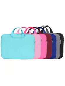 1 件简约轻便大容量笔记本电脑斜挎包，适合 11 英寸/13 英寸/14 英寸笔记本电脑、平板电脑、硬盘、充电器、旅行友好型电脑手提包，适合返校学校用品包，适合学校工作笔记本电脑包，适合女士 Mac Book Casemacbook Case 大学必备笔记本电脑内胆包 - 彩色 - 查看 11