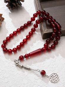 45 piezas de cuentas de oración musulmanas/Tasbih de 10 mm de acrílico con borlas, decoración del hogar - Multicolor - Ver 9
