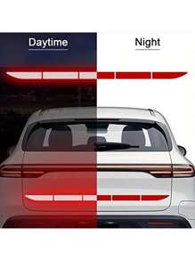 5pcs Reflective Car Trunk Stickers Bumper Protector Anti-Collision Warning Tape Reflective Stickers, Night Reflection