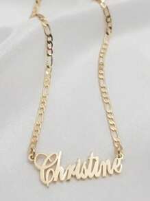 1pc Gold Rose Gold Custom Personalized 18K Gold Name Necklace, Custom Name Necklace, Personalized Jewelry For Her Personalized Gift, Custom Gift Mother's Day Gift For Family Birthday Gift Christmas Gift Valentine's Day Gift Gold,Rose Gold Stylish,Fall Fashion,Vintage,Unisex,Simple,Casual,Hipster,Goth,Punk Custom,Personalized,Unique Ideal Gifts For Her Her,Boyfriend,Girlfriend,Dad,Mom,Family,Friends,Pets,Son,Daughter,Grandparents For Anniversaries,For Valentine's Day,For Mother's Day,For Birthdays,For Graduation,For Father's Day,For Weddings,For Daily Wear,For Party,For Prom,Black,Silver,Gold,Stylish,Colorful,Vintage,Simple,Unisex,Casual,Cuties,Custom,Personalized,Unique,Ideal Gifts For Him,Ideal Gifts For Her,Her,Boyfriend,Girlfriend,Dad,Mom,Family,Friends,For Anniversaries,For Birthdays,For Graduation,For Prom,For Party,Chic Autumn,Delicate Romance - Multicolor - View 17