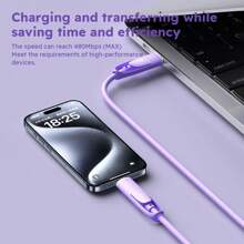 4-In-1 Liquid Silicone Multifunctional Super Fast Charging USB A/Type-C/Lightning LED Lighting Cable, Efficient Data Transfer Compatible With IPhone 16/15/14/13/12/11/Xs/Xr/8/7/6, S24 Ultra/S24/S23 Ultra/S23/S22/S21, Universal Data Cable Compatible With IPhone, Android, Camera, MP3 Universal Adapter Charger
