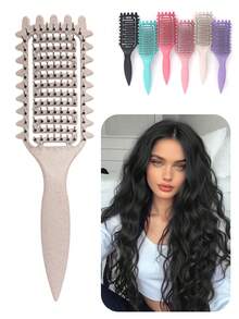 Curl Defining Brush, Curl Hair Brush,For Combing And Shaping Men's And Women's Curls To Reduce Pulling,Designed By Candybrush,Hair Brush,Comb,Hair Tools,Hair Products And Accessories For Barber Salon Beauty Travel Essentials,Back To School,Travel Holiday Essentials,Hair Accessories For Women,Hair Brush,Slick Back Brush,Styling Brush,Curly Hair Brush,Edge Brush,Hair Comb,Brush Hair,Hair Brush Set,Comb Hair,Comb For Curls,Detangling Brush,Hair Brush For Women,Hair,Travel,Hair Products,Hair Tools,Hair Stuff,Barber,Barber Accessories,Barbershop,Hairdressing Equipment - Multicolor - View 10