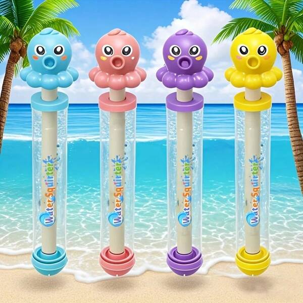 Summer Octopus Fireworks Sprinkler Water Cannon - Ergonomic Handle Colored Water Toy With Pull-Out Design, Durable Plastic Swimming Pool And Beach Water Toy For Summer, Birthday And Holiday Gifts