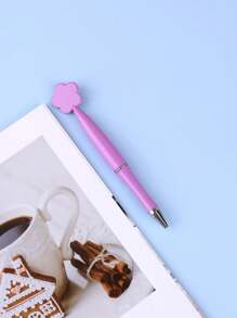 4pcs Vintage Heart Shaped Ballpoint Pen, Creative Stationery Accessories Writing Pen - Fashionable Learning Accessories & Office Supplies Ballpoint Pen Back To School