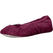 Isotoner Women's Diamond Microterry Ballerina Slippers2025 - 玫瑰紫羅蘭人字紋 - 查看 1