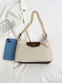 Bolsa de Ombro de Grande Capacidade, Minimalista e Fashionista, para Uso Casual, Compras, Transporte, Escola