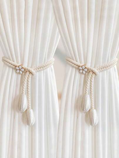 1件/2件装橄榄绿窗帘绑带，多种颜色可选，适用于窗帘固定和装饰，生日和毕业礼物