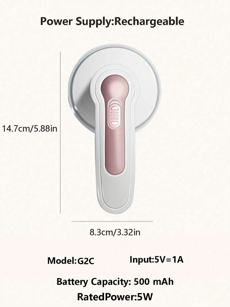 充電式リントリムーバー - 衣類、家具、カーペット用ポータブルシェーバー - USB ケーブルと洗浄ブラシ付属 - ホワイト - 見る 7