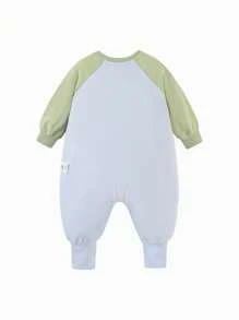 mini bala Baby Raglan Sleeve Romper 2025 Spring Loose Soft Bodysuit