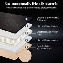 Car Rear Back Seat Universal Cover Pad Mat Chair Protector Cushion PU Leather - 彩色 - 查看 2