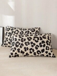 1pc/2pcs/4pcs Black And White Heart Pattern Pillow Cover Set (Pillow Inner Not Included), Soft & Comfortable, Suitable For All Seasons