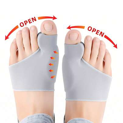2 piezas Almohadillas de gel: Herramientas de cuidado de los pies para uso nocturno y en el hogar - Adecuado para hombres y mujeres - Lavar a mano solamente - Adecuado para corredores - Fácil de usar - Hecho de Lycra (Spandex)