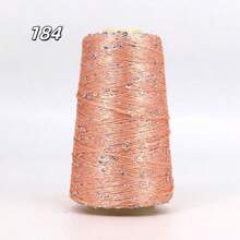 50g Hilo de lentejuelas brillante para tejer a mano, manualidades DIY, ropa, bolsos, sombreros y talla grande