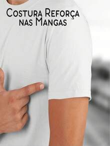 Camiseta Odonto Camisa Masculina Odontologia Manga Curta Gola Redonda 100% Algodão Varias Cores Pronta Entrega - Branco - Visão 3