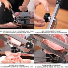 Cortadora manual de carne congelada, cortadoras de carnes de acero inoxidable para carne de res y carne, máquina cortadora de alimentos para cocinar en casacuchillo de cocina para uso en el hogar, olla caliente Shabu