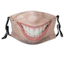 1pc 3D Personalized Funny Face Expression Masquerade Mask, Face Mask For Winter Riding, Party Decoration, Gift - Multicolor - View 8