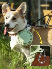 2个可折叠狗碗，宠物可折叠碗，可折叠狗碗，可折叠硅胶狗碗，狗旅行碗，硅胶可折叠狗碗，狗碗 - 彩色 - 查看 2