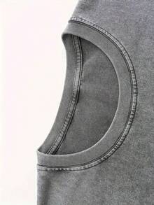 230g Double-Sided Washable, Gift Printed T-Shirt For Anime Fans And Enthusiasts, High-Quality Wax Printed Cotton Retro Fashion Brand T-Shirt, Men's T-Shirt, Beach Essential, Summer T-Shirt, Holiday Gift, Perfect Gift - 深灰色 - 查看 2