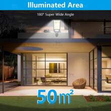 144COB 灯芯户外太阳能壁灯，带遥控器的自动太阳能灯，太阳能充电安全泛光灯，3 种照明模式 LED 太阳能灯，太阳能灯，无线太阳能灯，长效太阳能灯，适用于户外路灯、庭院灯