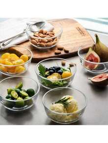 8 Oz Glass Bowls Set(6 Pack),Small For Kitchen,Dessert For Ice Cream,Snack , Side Dishes, Serving For Dipping, Prep - 8盎司6包 - 查看 4