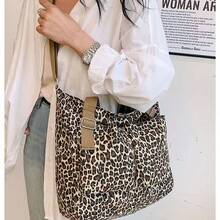(2210)Fashion Leopard Print Women's Crossbody Bag,Multi-Pocket Design,Zipper Opening - 卡其色 - 查看 3