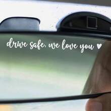 3X Drive Safe We Love You Rearview Mirror Decal, Car Mirrors Sticker, Car Stickers Women, I Love You Drive Safe Mirror Sticker - Drive Safe We Love You - View 11
