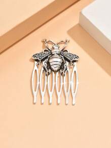 1 件复古锌合金独特设计蜜蜂形侧发梳，梳子，发梳，发饰，头饰，婚礼