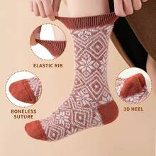 SISOSOCK 5 Pairs Fuzzy Soft Cozy Fluffy Socks Women, Casual Thick Plush Comfy Sleep Socks, Warm Winter Gifts Women - 多色-lb-3 - 查看 2