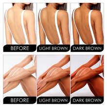 OUHOE Dark Tanning Lotion Promote Dark Summer Outdoor Prevent Sunburn Light Texture Even Tan Moisturizing Refreshing Not Greasy Or Sticky Face Body Care - 咖啡棕 - 查看 6