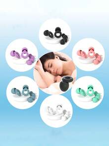 Tapones de silicona, tapones de oído aislantes de ruido, tapones de oído impermeables para nadar, tapones de oído de silicona reutilizables para dormir y nadar, reducción de ruido, tapones de oído para dormir y aislamiento de ruido, anti ronquidos, excelentes para dormir y estudiar, super aislamiento de sonido, reducción de ruido, tapones de oído para dormir, descanso en la oficina, tapones de oído aislantes de ruido para dormir, suministros para la siesta, suministros de viaje - Viene con dos pares de tapones de oído