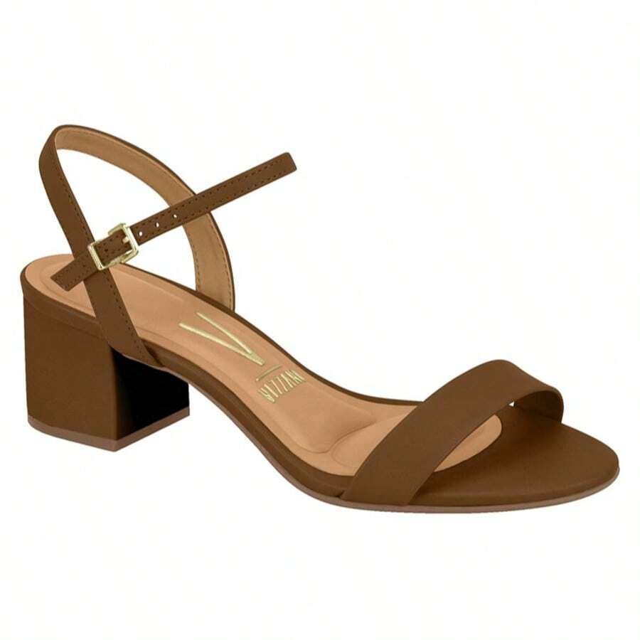 Vizzano Women's Low Square Heel Sandal 6291.900 - Coffee Brown - View 1