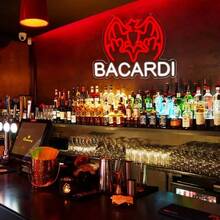 1pc Bacardi Rum Neon Commercial Logo For Bar Wall Decoration, USB Powered Decoration Bar Open Logo For Home Bar Store Party Decoration, Neon Lights For Man Cave - Red+White - View 6