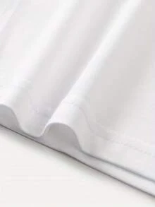 [Front And Back Double-Sided Print] Butterfly Face Nut Dumpling Food Print Short Sleeve Crew Neck T-Shirt - White - View 6