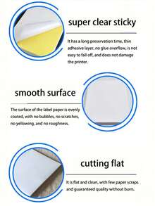 50 Sheets Sticker Paper A4 Glossy Self-Adhesive Sticker Label Paper, Glossy White Waterproof Labels For Laser And Inkjet Printers