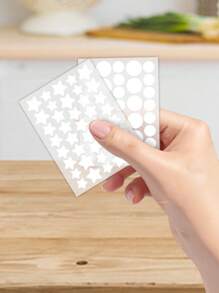 1520片粉色、黑色、白色、蓝色、紫色、绿色星形图案E-Star面部贴纸，拍照和脸部彩绘必备，适用于各种派对、聚会和娱乐活动。有1140/760/304/152/76片装可选，化妆品，价格实惠，可用于房间装饰、梳妆台、旅行、卧室、化妆配件、圣诞礼物、化妆工具，物美价廉，是馈赠佳品，尤其适合女性。 - 白色 - 查看 6