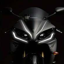 4pcs/Set Motorcycle Reflective Strip Stickers For Cars, Motorcycles, Helmets, Bicycles, Exterior Decoration Stickers, Night Driving Safety Warning Reflective Signs, DIY Vinyl Self-Adhesive Fashionable Line Pattern Stickers, Gifts - one-size - View 2