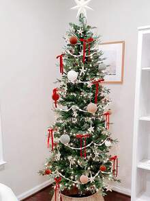 24 pièces Nœuds de velours de Noël pour arbre, guirlande, couronne, décoration vintage. Nœuds de velours pour décoration de Noël, sapin de Noël, escalier, cadeaux, ornements d'arbre de Noël (largeur 3/8 po, 5 * 7 pouces)