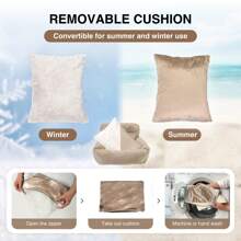 Asiento de coche y cama de viaje para perros pequeños y gatos HazoWill, asiento elevador con base antideslizante y correas ajustables, ligero, plegable, diseño de uso múltiple, elegante, acogedor para viajes por carretera y el hogar